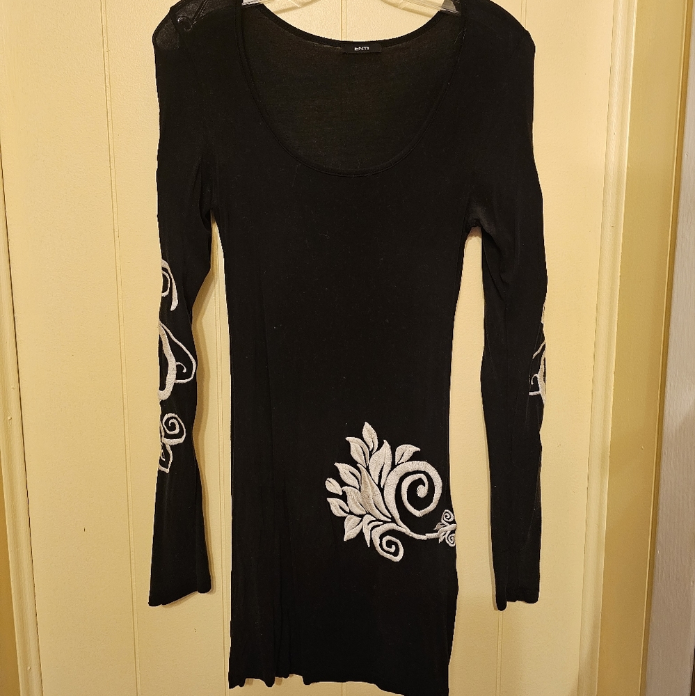 Black floral dress